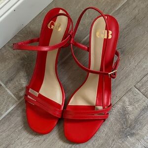 Gianni Bini Vibrant Red Strappy Heels